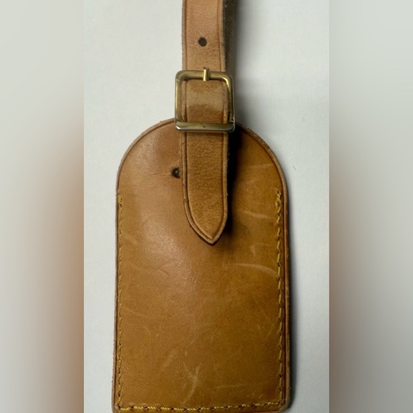 Louis Vuitton Tan Leather Luggage Tag - Picture 3 of 3